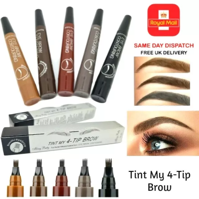 Microblading Tattoo Eyebrow Pen Liquid Ink Waterproof Tint Brow Eye Make Up UK