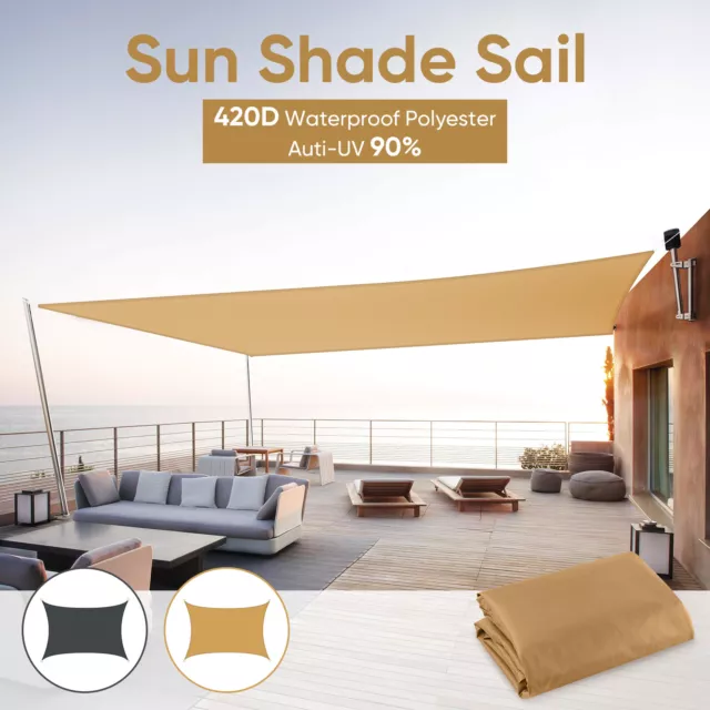 Sonnensegel Sonnenschutz Windschutz Beschattung Polyester wasserabweisend  BF | Sopomarkt24