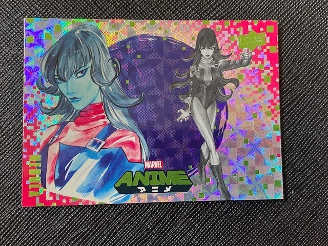 2020 UD Marvel Anime Peach Momoko Nebula Hyper Mosaic Foil Parallel Card