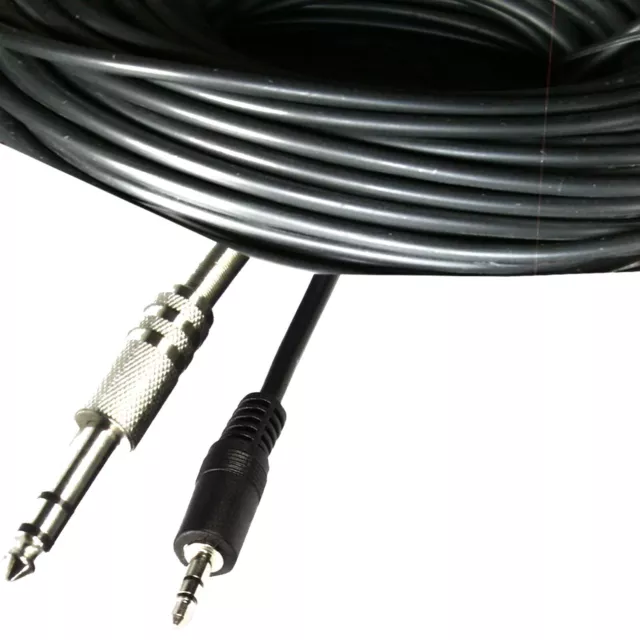 1m Audio Anschluß Kabel KURZ 6,3mm Klinke Stecker a Klinken 3,5mm STECKER