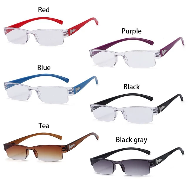 Lens Ultra-light Presbyopic Glasses Reading Glasses Readers Eyewear Half Frame 2