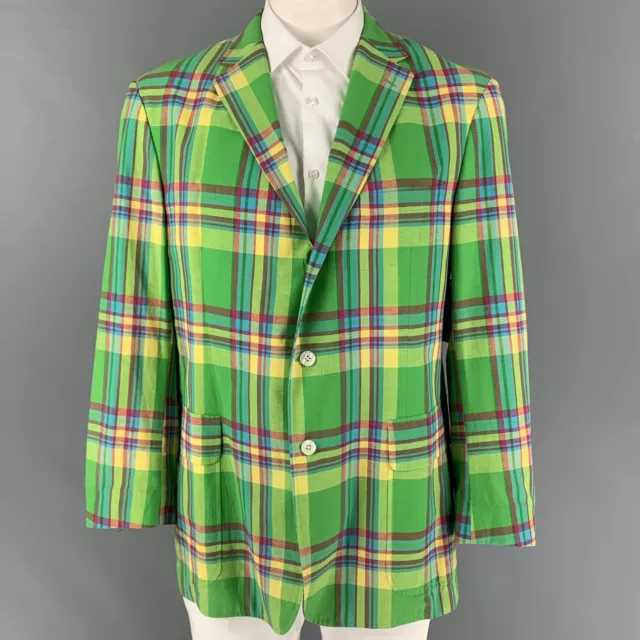 POLO by RALPH LAUREN Taglia L Multicolore Plaid Cotone Sport Cappotto