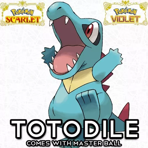 Non-Shiny Totodile 6IV Lv. 1 Adamant Nature Johto Pokemon Home Scarlet Violet SV