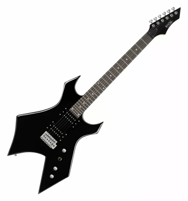 Rocktile Warhead Heavy Metal E-Gitarre 2 Humbucker Linde Korpus Kabel Gothic