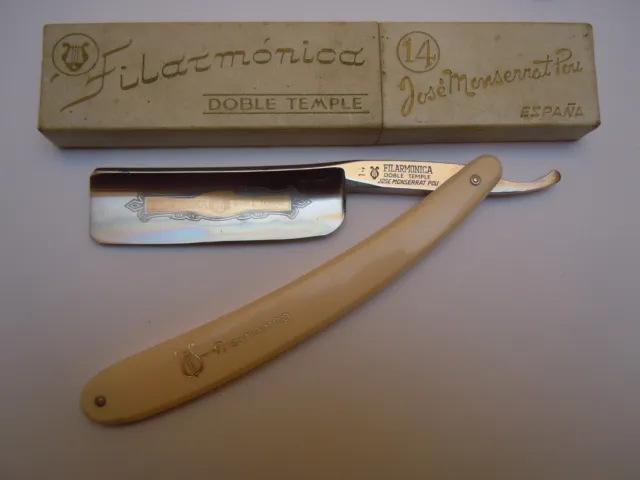 Filarmonica 14 Doble Temple rasoir rasoio rasiermesser straight razor neuf shave