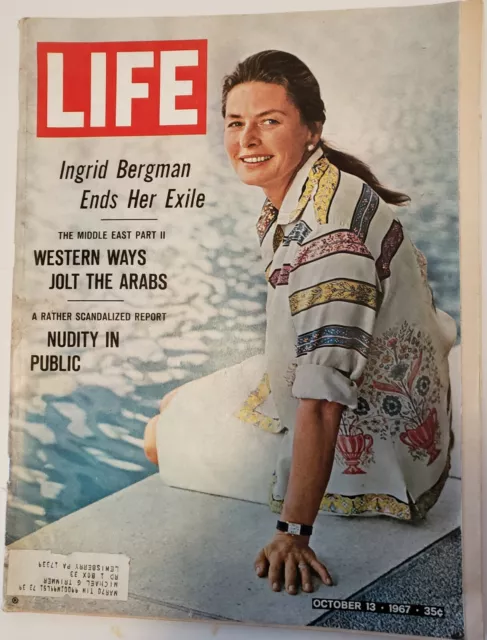 Life Magazine October 13 1967 Ingrid Bergman Ends Her Exile.  Preowned.