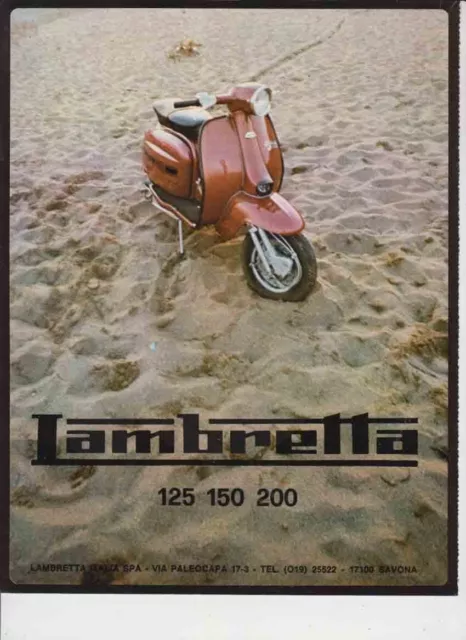 advertising Pubblicità MOTO LAMBRETTA 125/150/200 '77-MOTOITALIANE SCOOTER EPOCA