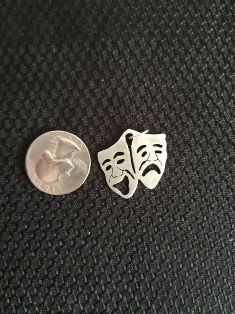 Sterling 925 Opera Mask Necklace Pendant