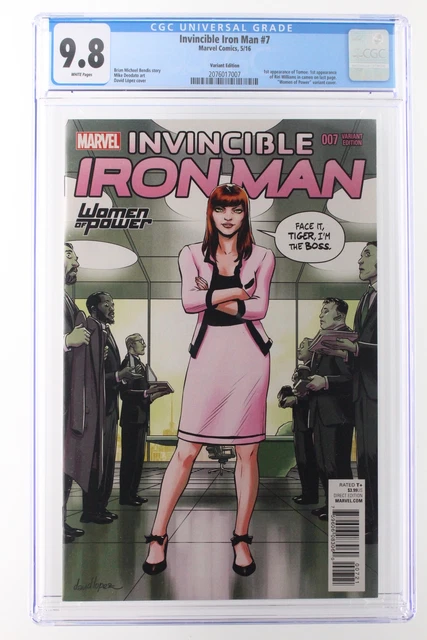 Invincible Iron Man #7 - Marvel 2016 CGC 9.8 1st App Riri Williams. Variant