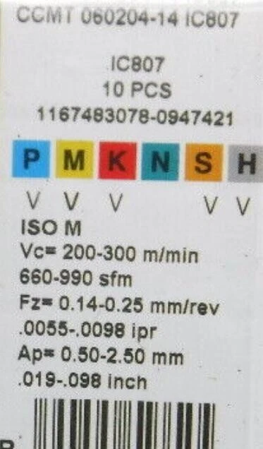 20 Pcs Original  User Tools    Ccmt 060204-14 Ic807