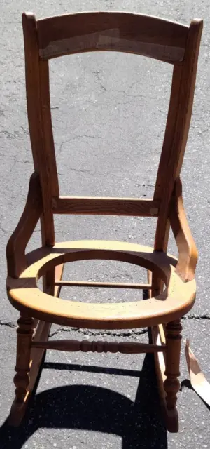 Antique Child's Rocking Chair – NEEDS TLC - Solid Wood Caned Seat/Back RARE
