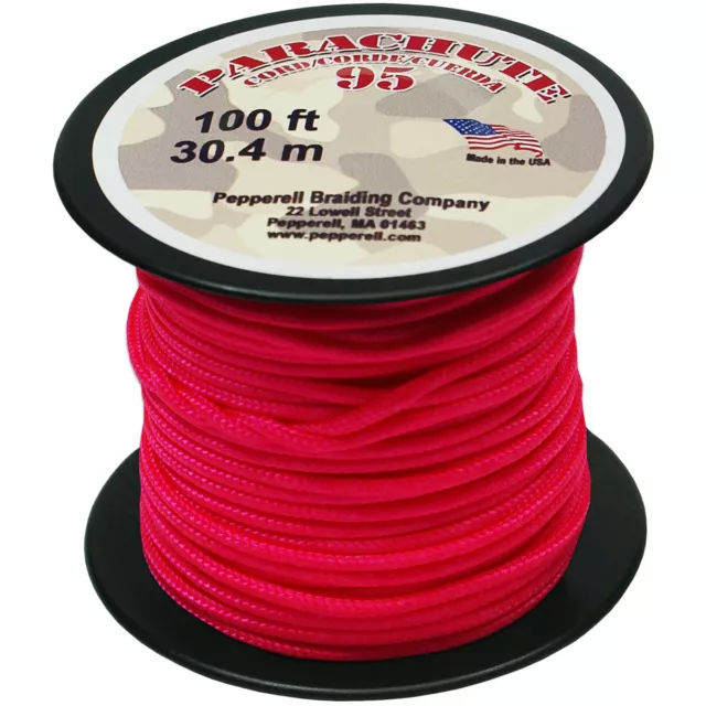 Cable paracaídas 1,9 mmX100' rosa neón, PARA95-10025