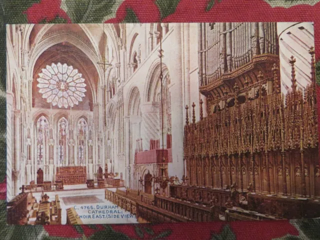Vintage c1910s Durham Cathedral East Choir Postcard