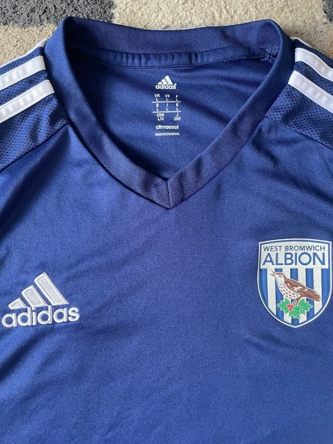 WEST BROMWICH ALBION FC ""Adidas"" WBA Training Top Shirt 2014 Large L SELTEN blau 3