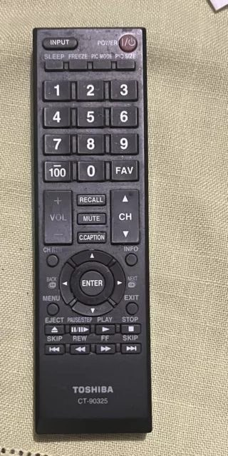 TV Remote Control CT-90325 For Toshiba 50L2200U 37E20 22AV600 32C120U untested