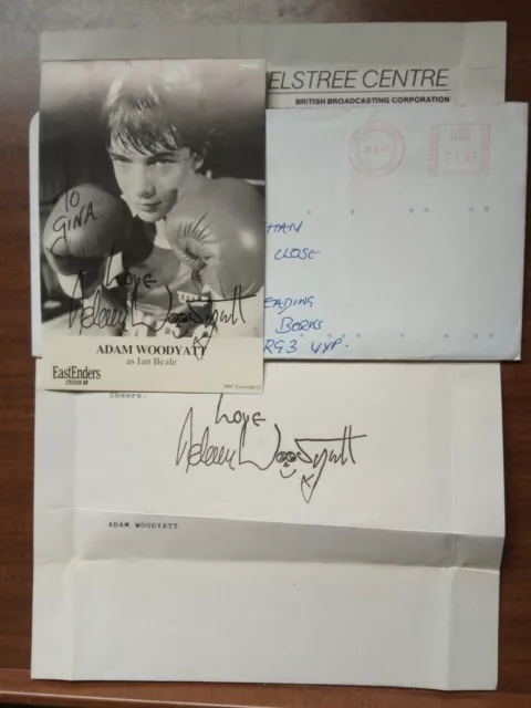ADAM WOODYATT *Ian Beale* EASTENDERS HAND SIGNED AUTOGRAPH CAST PHOTO CARD +++