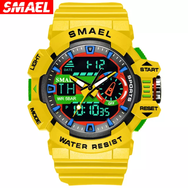 Waterproof Sports Watch Men Digital Wristwatch LED Electronic Men Watches SMAEL