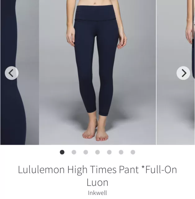 Lululemon Pink Gray High Times Pant Reversible 7/8 Leggings Yoga Workout 0