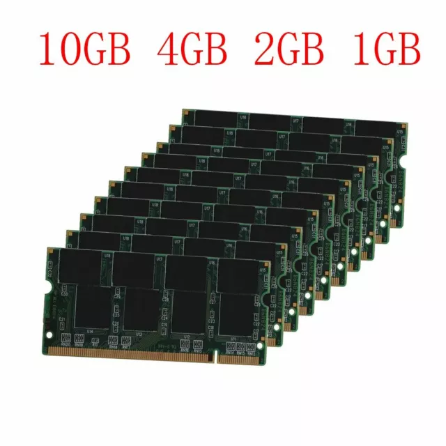 10GB 8GB 4GB 2GB 1GB DDR PC2700 333Mhz Laptop Memory 200Pin Non-ECC DIMM RAM LOT