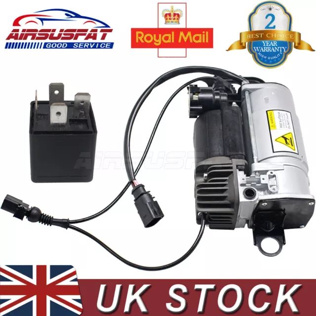 For Audi Q7 06-15 Air Suspension Compressor Pump + Relay 4L0698007B 4L0698007 Uk