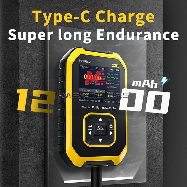 FNIRSI GC-01 GEIGER counter Nuclear Radiation Detector Tester Personal ...