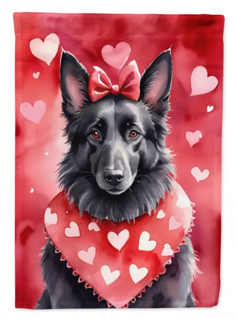 Belgian Sheepdog My Valentine Flag Canvas House Size DAC5280CHF