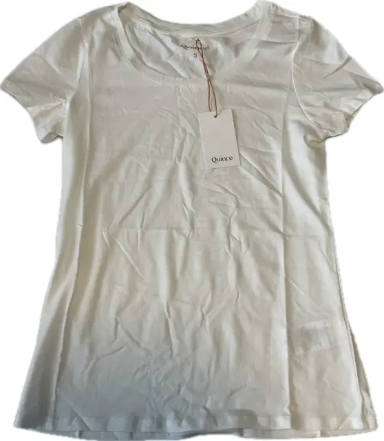 Quince Short Sleeve Modal Scoop Neck T Shirt Womens Size S White