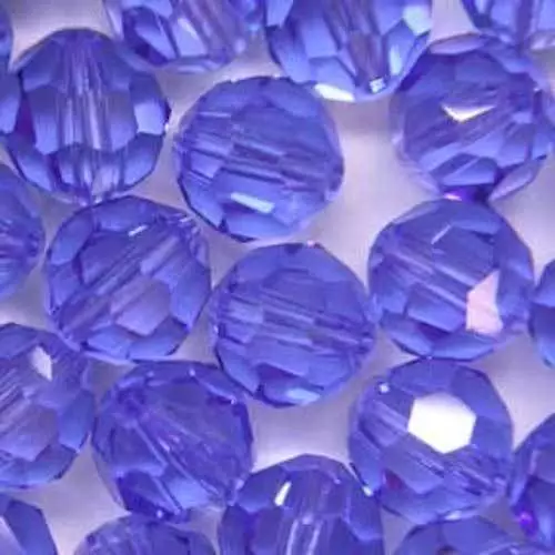 x 20 Cristalli SWAROVSKI ELEMENTS ORIGINALI 7mm 7 mm ROUND BEAD SAPPHIRE