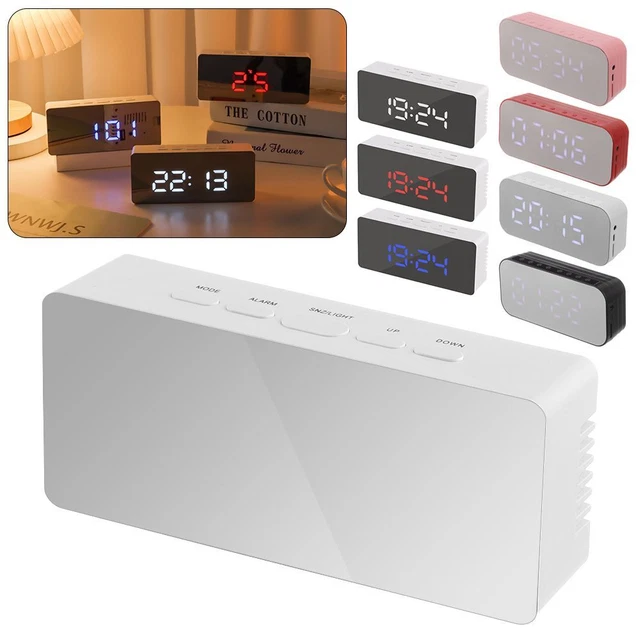 DIGITAL ALARM CLOCK Number Table Clock Electronic Digital Desktop Clock ...