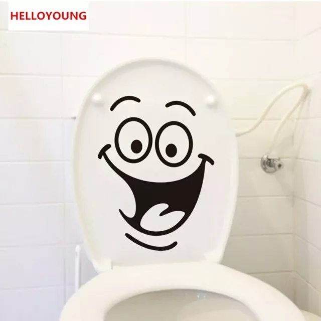 Toilet Stickers Cartoon Smile Wallpapers All-match Style Art Mural Waterproof