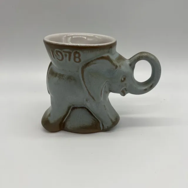 Vintage Frankoma 1978 Republican GOP Political Elephant Mug Cup