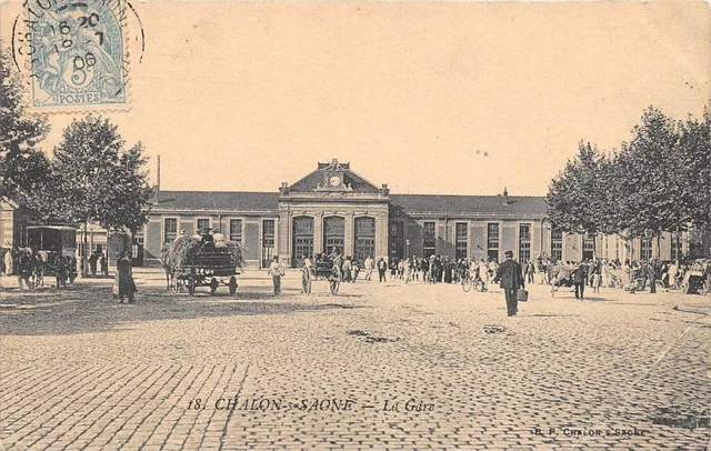 Cpa 71 Chalon Sur Saone La Gare