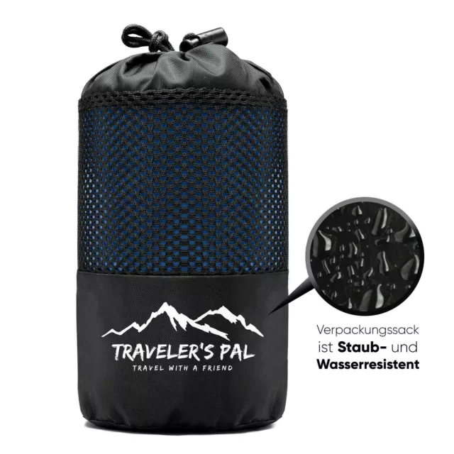 Traveler's Pal Hüttenschlafsack aus 100% hochqualitativer Baumwolle Blau