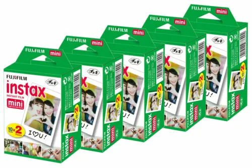 Fuji Instax Mini Film Bipack 20 Foto 5 Conf. 100 Foto Scadenza 05-2024