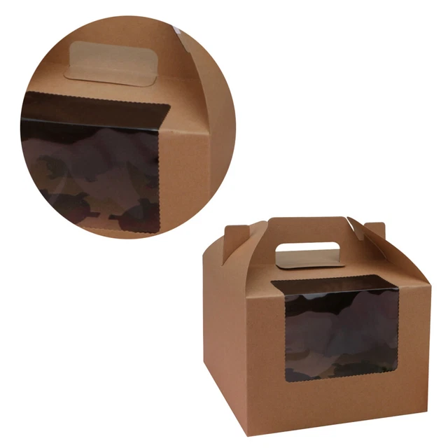 10 pcs Clear Macaron Box Dessert Display Box Bakery Packing Box Cake Takeout Box 2