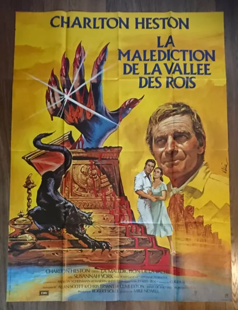 Affiche du film LA MALEDICTION DE LA VALLEE DES ROIS (1980) 120x160cm bon état