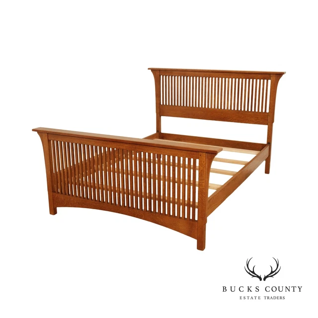 Stickley Mission Collection Oak Full Size Spindle Bed