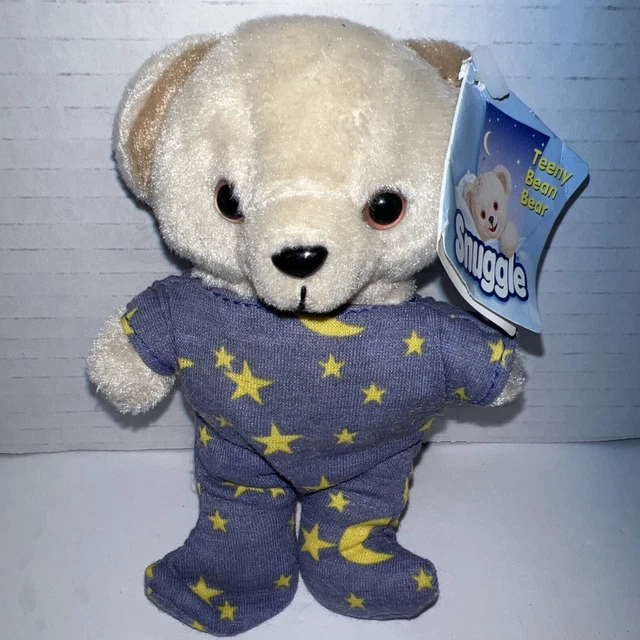 Vintage Snuggle Fabric Softener 5" Teeny Bean Teddy Bear Plush 2001 Pajamas