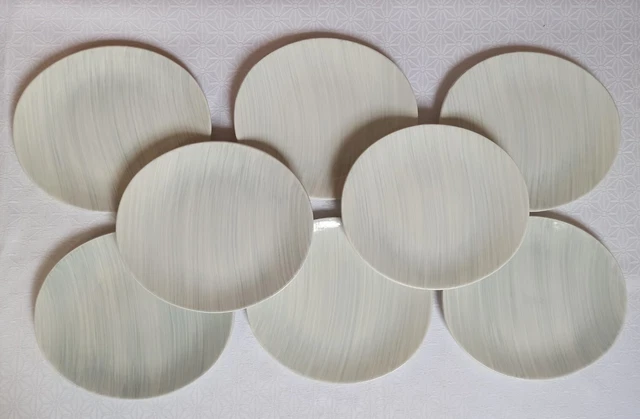 8 ASSIETTES À DESSERT EN FAÏENCE DE SALINS modèle CARAÏBES