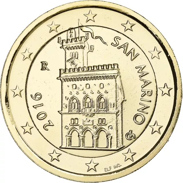 [#376088] San Marino, 2 Euro, gold-plated coin, 2016, Rome, Bimetálico, SC