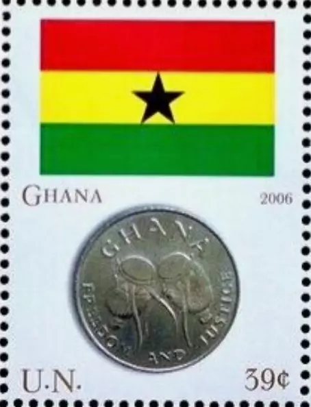 UN Nueva York #Mi1035 2006 montada sin montar o nunca montada bandera de Ghana 50 moneda ceder [920c]