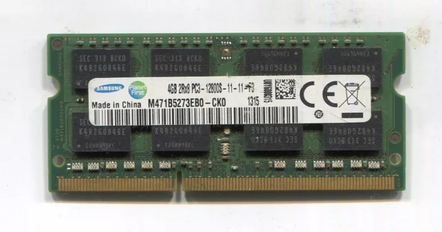 Samsung M471B5273EB0-CK0 4GB DDR3-1600 PC3-12800-11-11-F3 Laptop RAM Memory Used