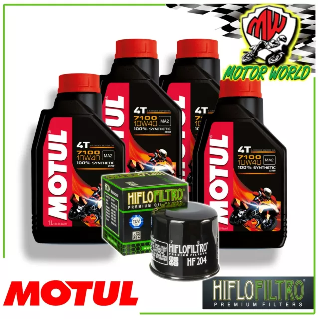 Set Entretien MOTUL 7100 10W40 + Filtre Hiflo HF204 Honda VTR SP2 1000 2005 2006