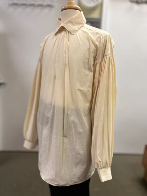 18th Century Off-White Muslin Shirt - Rev War Re-enacting - NEW, SZ. LARGE