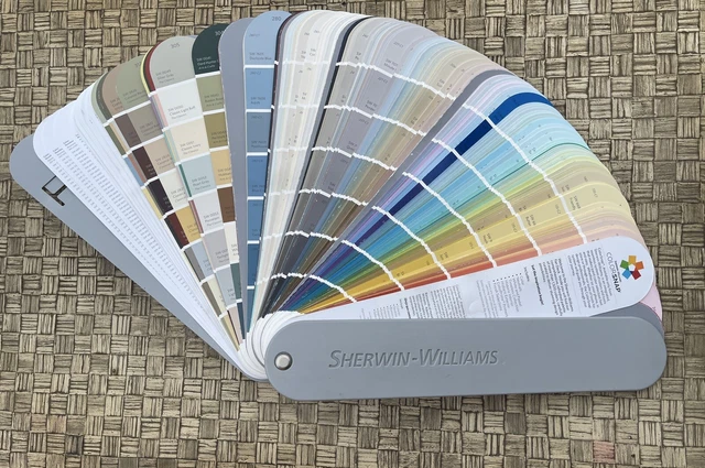 SHERWIN WILLIAMS COLOR Fan Deck Paint Swatches Chips Book Samples 2001 SHERWIN WILLIAMS COLOR Fan Deck Paint Swatches Chips Book Samples 2001