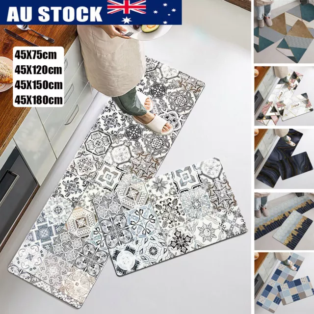 Non-Slip Waterproof Kitchen Door Mat Home Floor Rug Carpet Anti-Oil Easy Clean X