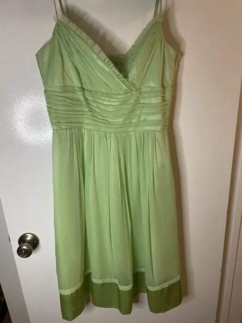 $300 TEAL ( green) designer dress elegant but sexy, size 6 laundry by ...