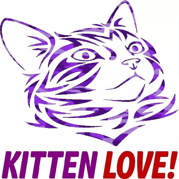 30 Custom Purple Camo Kitten Personalized Address Labels