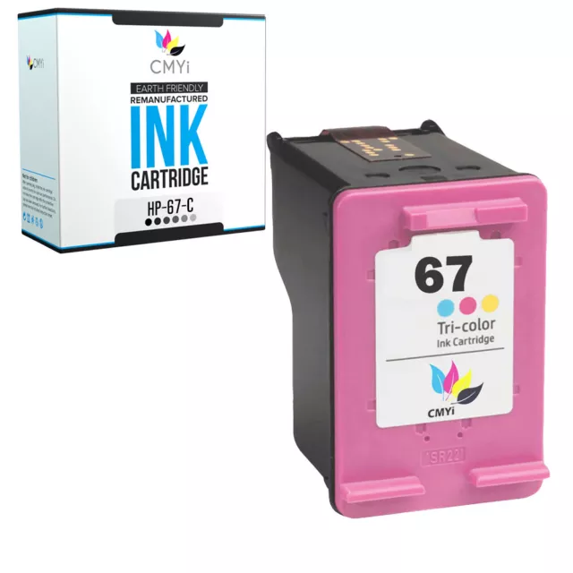 Cartucho de tinta tricolor compatible HP 67 para HP DeskJet 4155e, 2755e, 2700, 2723e