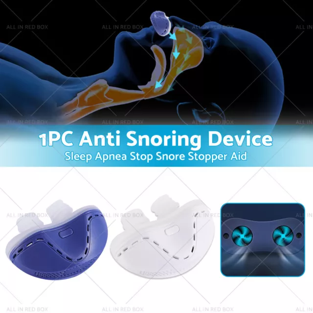 Micro Electric CPAP Noise Sleep Apnea Stop Snore Stopper Aid Anti Snoring Device